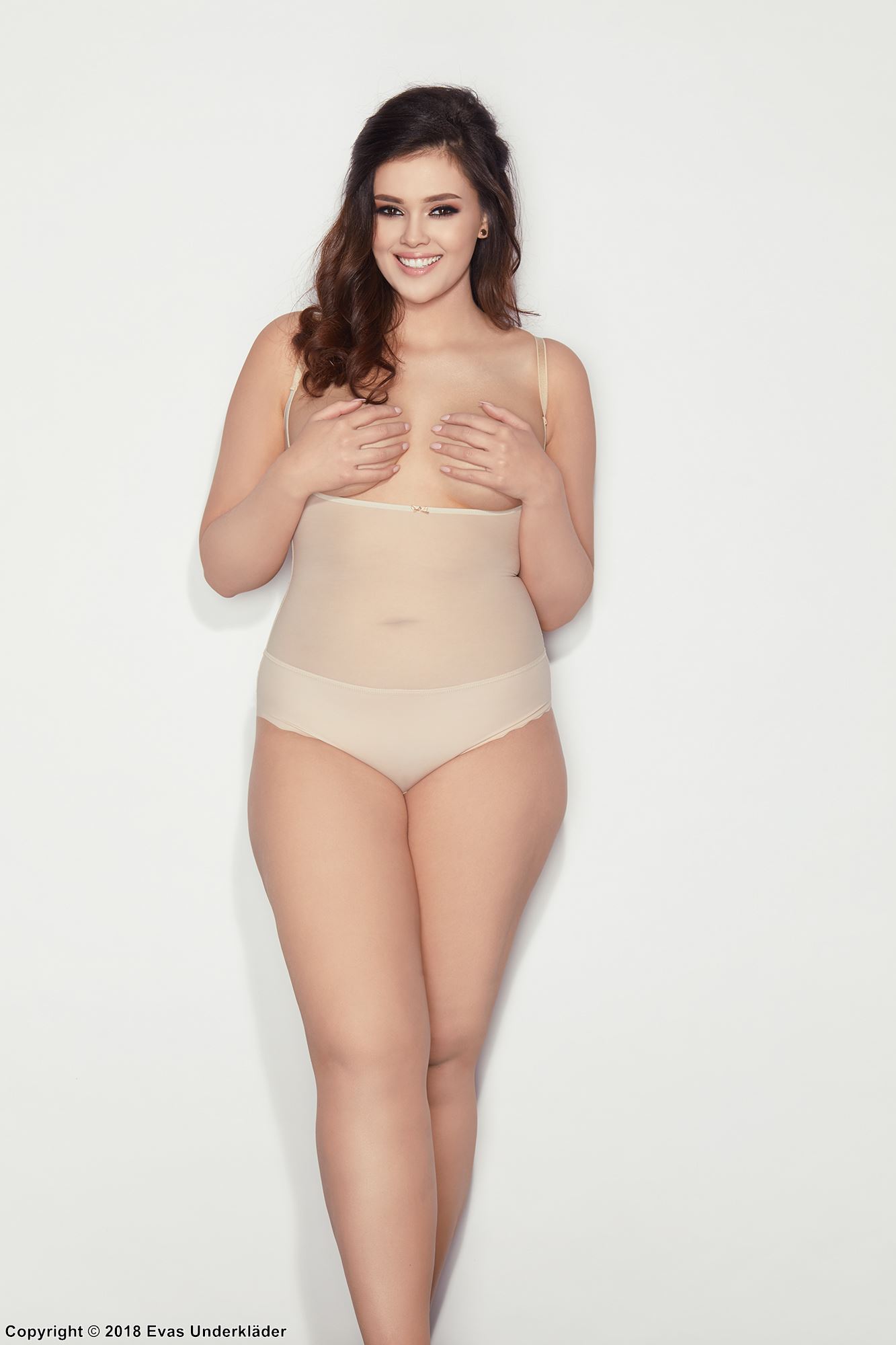 Shapewear body, høy kvalitet, uten cuper, justering av midje og hofte, XS til 5XL